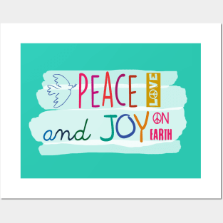 Peace Love and Joy on earth Posters and Art